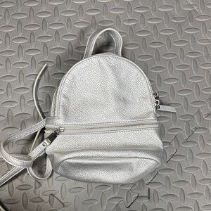 Steve Madden Metallic Silver Backpack